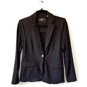 Tahari Blazer Jacket Womens XS Black Long Sleeve Button Up Casual Career‎